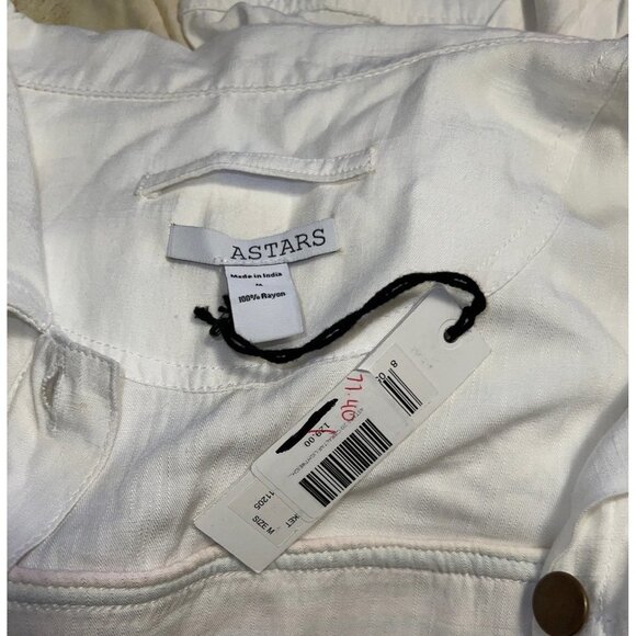 ASTARS White Blouse Jacket — Medium — NWTS - Picture 5 of 11